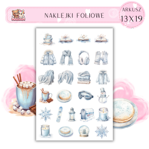 Naklejki Foliowe Zimowe Inspiracje 13x19, Madam