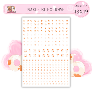 Naklejki Foliowe Cyfry i Litery Jesień 13x19, Madam