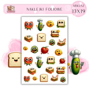 Naklejki Foliowe Szalone Jedzenie 13x19, Madam