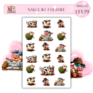 Naklejki Foliowe Zwierzęta 13x19, Madam