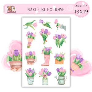 Naklejki Foliowe Wiosna Tulipany 13x19, Madam