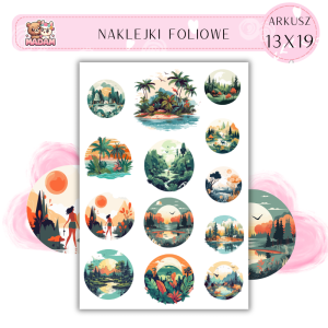 Naklejki Foliowe Zachód Słońca Krajobraz 13x19, Madam