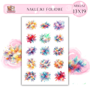 Naklejki Foliowe Akwarelowy kleks 13x19, Madam