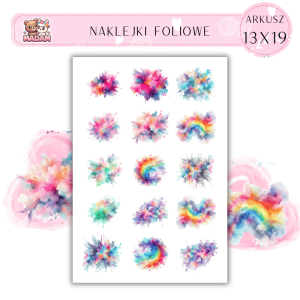 Naklejki Foliowe Akwarelowy Kleks 13x19, Madam