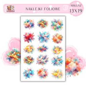 Naklejki Foliowe Akwarelowy Kleks 13x19, Madam