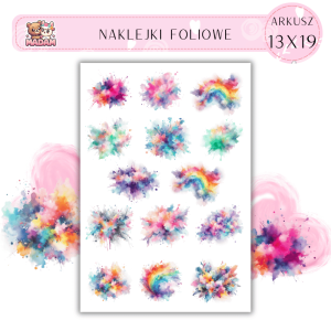 Naklejki Foliowe Akwarelowy Kleks 13x19, Madam