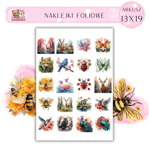 Naklejki Foliowe Zwierzęta Natura 13x19, Madam