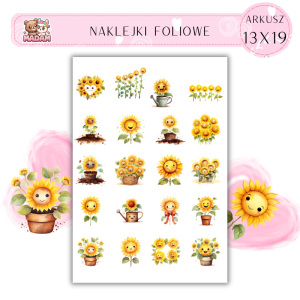 Naklejki Foliowe Słoneczniki 13x19, Madam