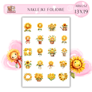 Naklejki Foliowe Słoneczniki 13x19, Madam