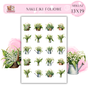 Naklejki Foliowe Konwalie 13x19, Madam
