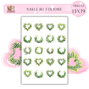 Naklejki Foliowe Wianki Konwalie 13x19, Madam