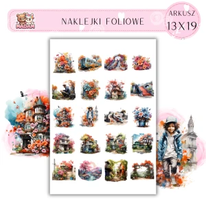 Naklejki Foliowe Krajobraz Miasto Natura 13x19, Madam