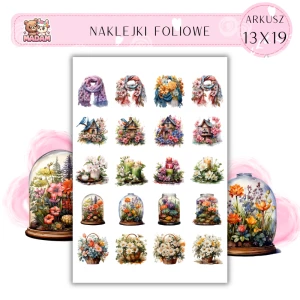 Naklejki Foliowe Natura Kwiaty Szaliki 13x19, Madam
