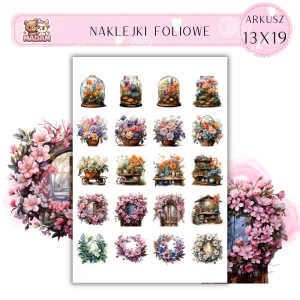 Naklejki Foliowe Kwiatowe Inspiracje 13x19, Madam