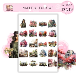 Naklejki Foliowe Krajobraz Miasta Rośliny 13x19, Madam