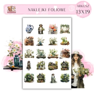 Naklejki Foliowe roślinne inspiracje 13x19, Madam
