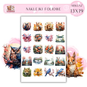 Naklejki Foliowe Zwierzęta 13x19, Madam