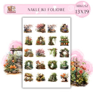 Naklejki Foliowe Kolorowy Ogród 13x19, Madam