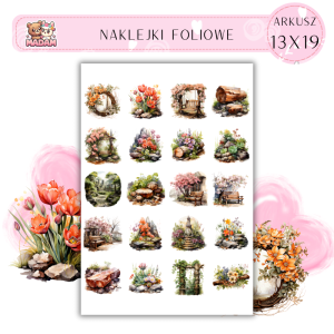Naklejki Foliowe Kwiatowy Ogród 13x19, Madam
