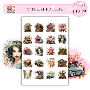 Naklejki Foliowe Kwiatowe Inspiracje 13x19, Madam