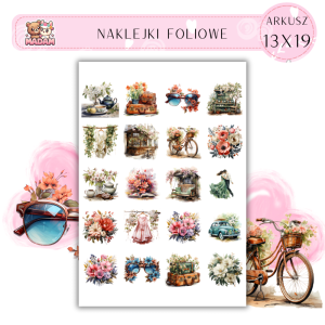 Naklejki Foliowe Kwiatowe Inspiracje 13x19, Madam
