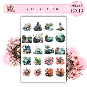 Naklejki Foliowe Morski Klimat 13x19, Madam