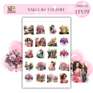 Naklejki Foliowe Kwiatowe Inspiracje Vintage 13x19, Madam