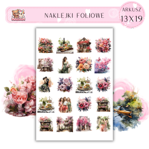 Naklejki Foliowe Kwiatowe Inspiracje Vintage 13x19, Madam
