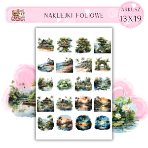 Naklejki Foliowe Tropikalne Wybrzeże Dom 13x19, Madam