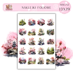 Naklejki Foliowe Japoński Krajobraz 13x19, Madam