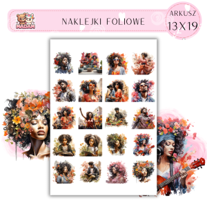 Naklejki Foliowe Afroamerykanie 13x19, Madam