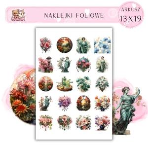 Naklejki Foliowe Kwiatowe Inspiracje Vintage 13x19, Madam