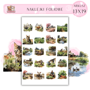 Naklejki Foliowe Wiejski Dom Natura 13x19, Madam