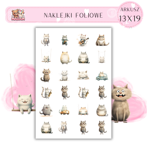 Naklejki Foliowe Koty 13x19, Madam