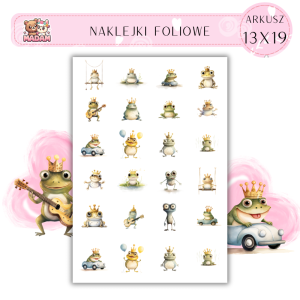 Naklejki Foliowe Żaby 13x19, Madam