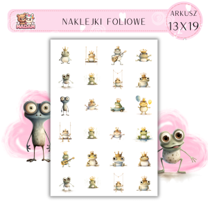 Naklejki Foliowe Żaby 13x19, Madam