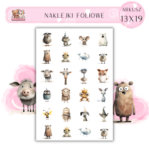 Naklejki Foliowe Zwierzęta 13x19, Madam