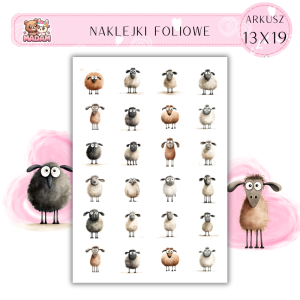 Naklejki Foliowe Owce 13x19, Madam