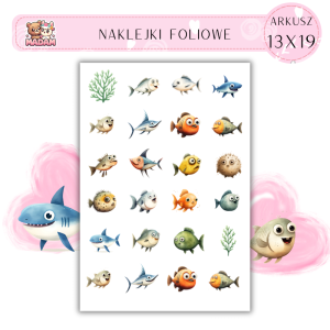 Naklejki Foliowe Ryby 13x19, Madam