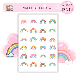 Naklejki Foliowe Tęcza 13x19, Madam