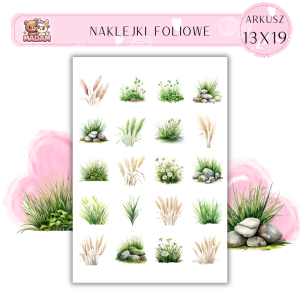 Naklejki Foliowe Trawa Rośliny 13x19, Madam