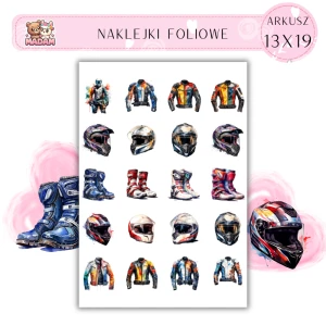 Naklejki Foliowe Ubrania Motor Motocykl 13x19, Madam