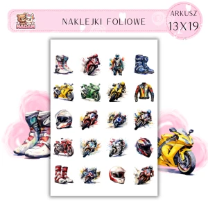 Naklejki Foliowe Motory Motocykle 13x19, Madam