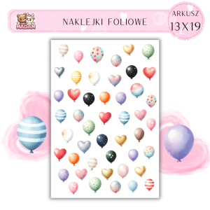 Naklejki Foliowe Balony 13x19, Madam