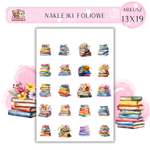 Naklejki Foliowe Książki 13x19, Madam