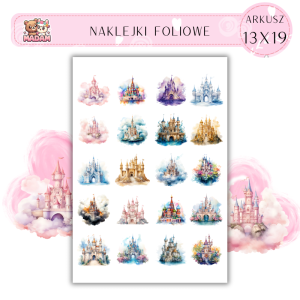 Naklejki Foliowe Bajkowe Zamki 13x19, Madam