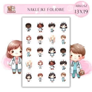 Naklejki Foliowe Pielęgniarki i Lekarze 13x19, Madam