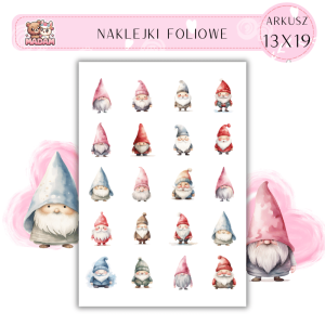 Naklejki Foliowe Gnomy 13x19, Madam