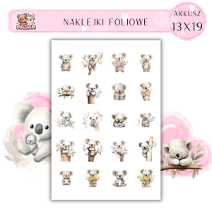 Naklejki Foliowe Koala 13x19, Madam