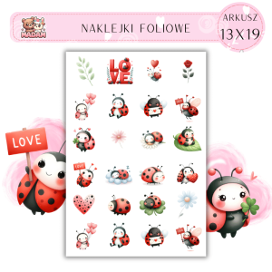 Naklejki Foliowe Biedronki 13x19, Madam